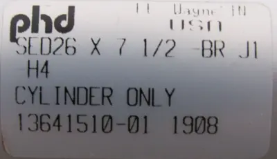 NEW PHD SED 26 X 7-1/2 X B CYLINDER AND SLIDE SED 26X71/2XBRJ1 13641510-01