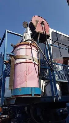 USED 1997 PEERLESS BAKER HUGHES HYDRA FRAC BLENDER TRAILER