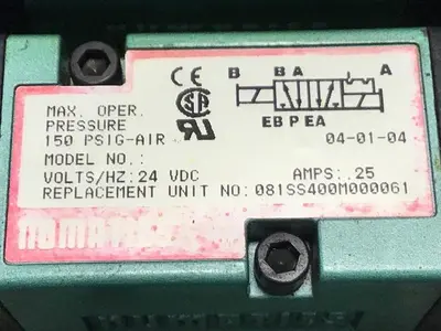 USED NUMATICS 081SS400M000061