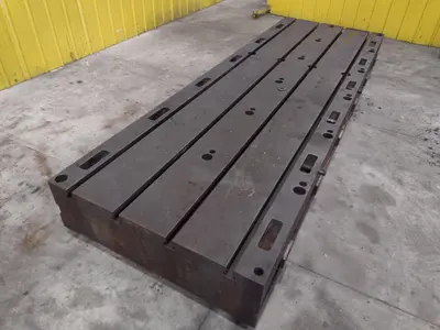 12' X 4' X 14" T-SLOTTED FLOOR PLATE: STOCK #23500