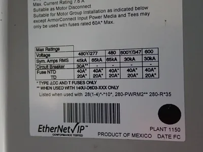 USED ALLEN BRADLEY 280EFN10R