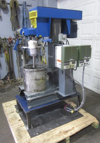 5 gallon Dual Shaft Vacuum Disperser, with sweep blade, stainless steel