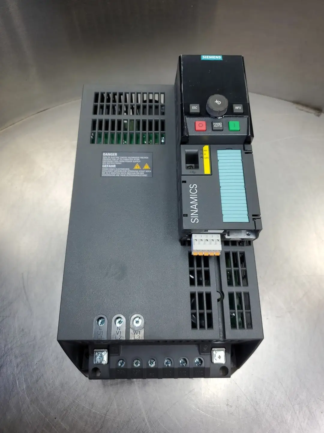 USED Siemens 6SL3224-0BE27-5UA0 SINAMICS Power Module 240 Drive, 15HP