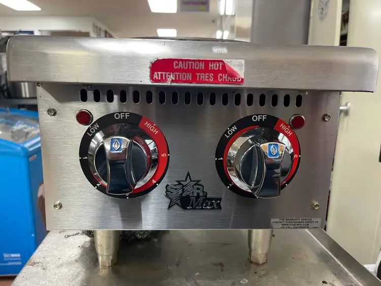 Used Star Used 12" Star-Max 502FF Two Element Countertop Electric Hot Plate 208/240, 1PH Hot Plates Illinois US | Falcon Restaurant Supply #1375734