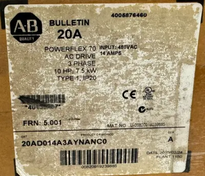 NEW ALLEN-BRADLEY ALLEN BRADLEY 20AD014A3AYNANC0 POWERFLEX 70