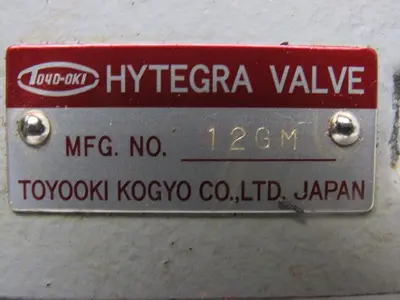 Toyo-Oki Hytegra 12GM Hydraulic Valve