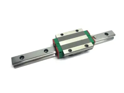 USED HIWIN LINEAR GUIDEWAY BLOCK AND RAIL, 1-BLOCK, 290MM RAIL