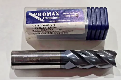 PROMAX Carbide Square End Mill 4FL 3/4" X 3/4" X 1-5/8" X 4" 111-04814
