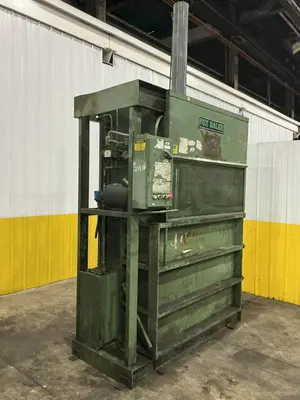 30" X 60" FOX VERTICAL HYDRAULIC CARDBOARD BALER: YOBRO #24940