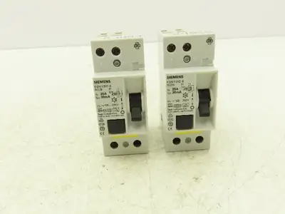 Siemens 5SM1312-6 Residual Current Circuit Breaker RCCB FI 25A 125-230V Lot of 2