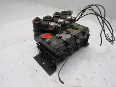 Shrader Parker M2132413049 4/2 Air Valve Bank 24V DC Coils Manifold