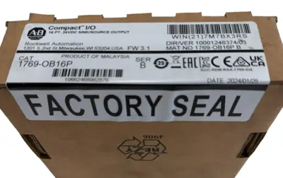 ALLEN BRADLEY 1769-OB16P OUTPUT MODULE FW3.1 SER. B 1769OB16P NEW, SURPLUS