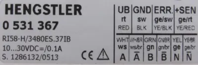 NEW HENGSTLER 0-531-367 ENCODER RI58-H/3480 ES 47IB W/90 METER CABLE 0531367