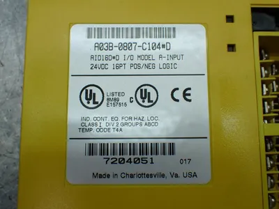 Used FANUC A03B0807C104 PLC Input & Output Ohio US | HGR 24 #885663