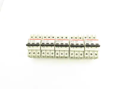 ABB S203UP-K6A 3-Pole Circuit Breaker 20A 480VAC 18-4AWG DIN Mountable Lot of 5