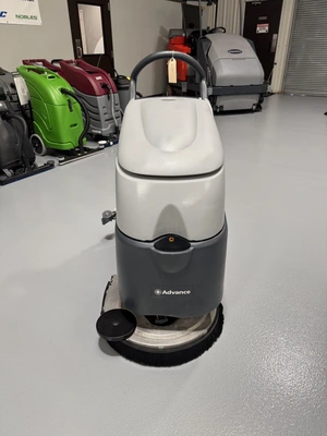 Advance SC450 Walk-Behind Floor Scrubber Factory Demo