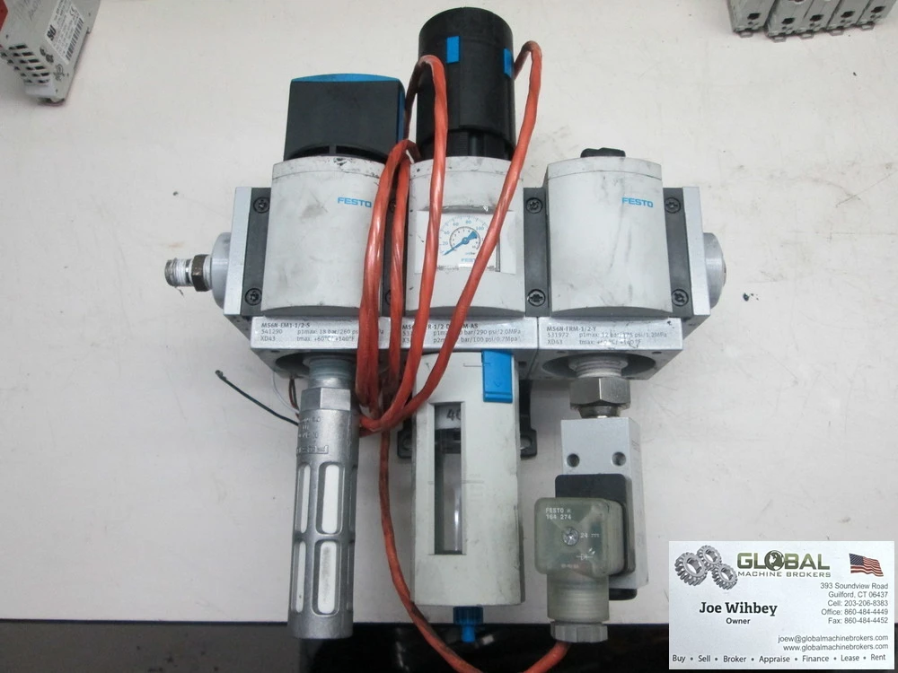 Festo On-Off Soft Start Valve Filter Regulator & Distribution Block Combo 175 Max Psi