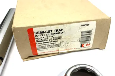 Keeny Manufacturing 5303PCDF Semi-CST Trap w/ Cleanout Inlet and Outlet 1-1/4"