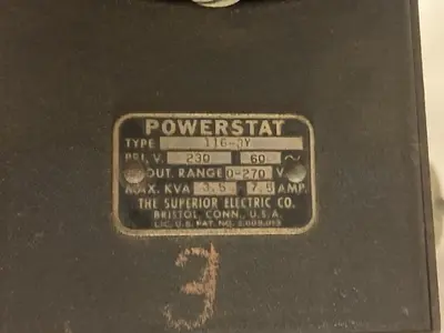 Used POWERSTAT 116-3Y Miscellaneous Equipment (Electrical & Power) Ohio US | Surplus Asset Holdings #1233517