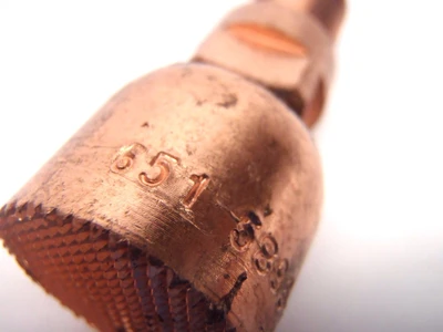 USED TUFFLOY SWIVEL TIP ELECTRODE 13/16" TIP