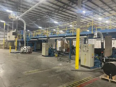 USED 1998 JAGENBERG 86.61” WIDE SYNCHRO SHEETER  400-2200 MODEL WITH DUAL SLITTER SECTION 1998 JAGENBERG 86.61” WIDE SYNCHRO SHEETER  400-2200 MODEL WITH DUAL SLITTER SECTION