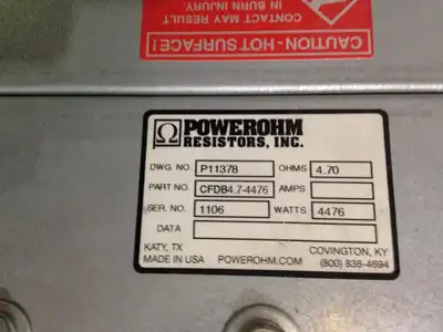 Powerohm CFDB4.7-4476 Braking Resistor 4476W