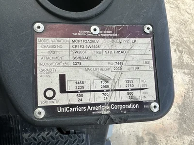 Used NISSAN MCP1F2A20LV Misc Forklifts Michigan US | KD Equipment Sales #1547853