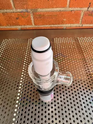 Used CHEMGLASS CG-1968-GL-240 ZERO DEAD SPACE VALVE 2" BEADED PIPE TORQUE KNOB Glassware - Other California US | Equipment Lab #1411866