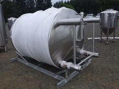 (2) Available - Previously sold 20 bbl/2500L/660Gal jacketed brite tank