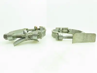 Dixon V & C 525 Plated Iron Hose Clamp w/Saddles 5-1/4"Diameter LOT OF 2
