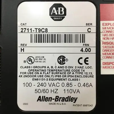 USED ALLEN BRADLEY 2711-T9C8 SER C
