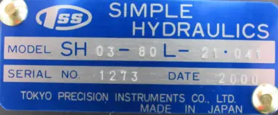 NEW TOKYO SH03-80L-21-041 SERVO VALVE SH0380L21041