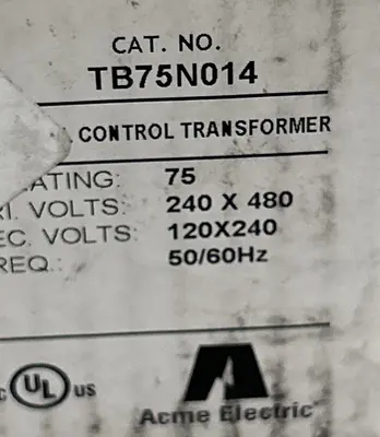 Used ACME ELECTRIC TB75N014 Miscellaneous Equipment (Electrical & Power) | Surplus Asset Holdings #1198345