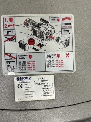 Used 2018 BECKER VTLF2.250/0-79 Vacuum Pumps Washington US | MachineryMax #1295158