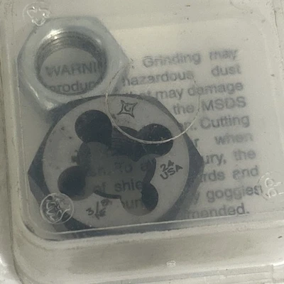 CLE-LINE NEW C65607 Hex Fixed Die, UNF, Die Thread Size: 3/8"-24