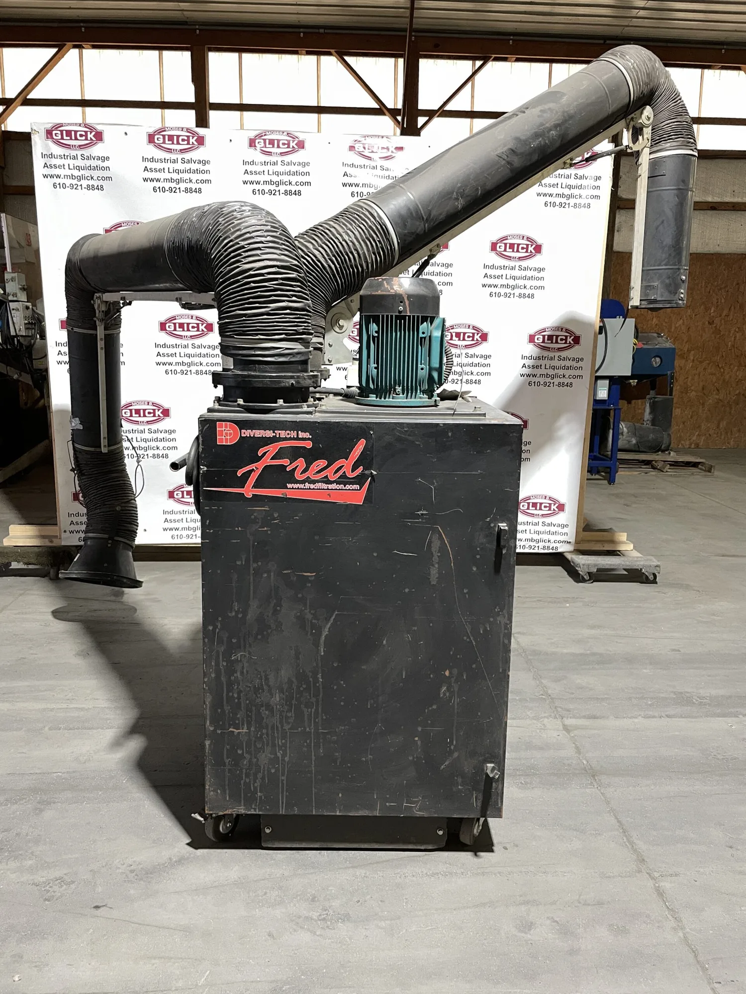 Diversi-Tech Dual Arm Portable Welding Fume Extractor/Filter 7.5HP 230/460V 3PH