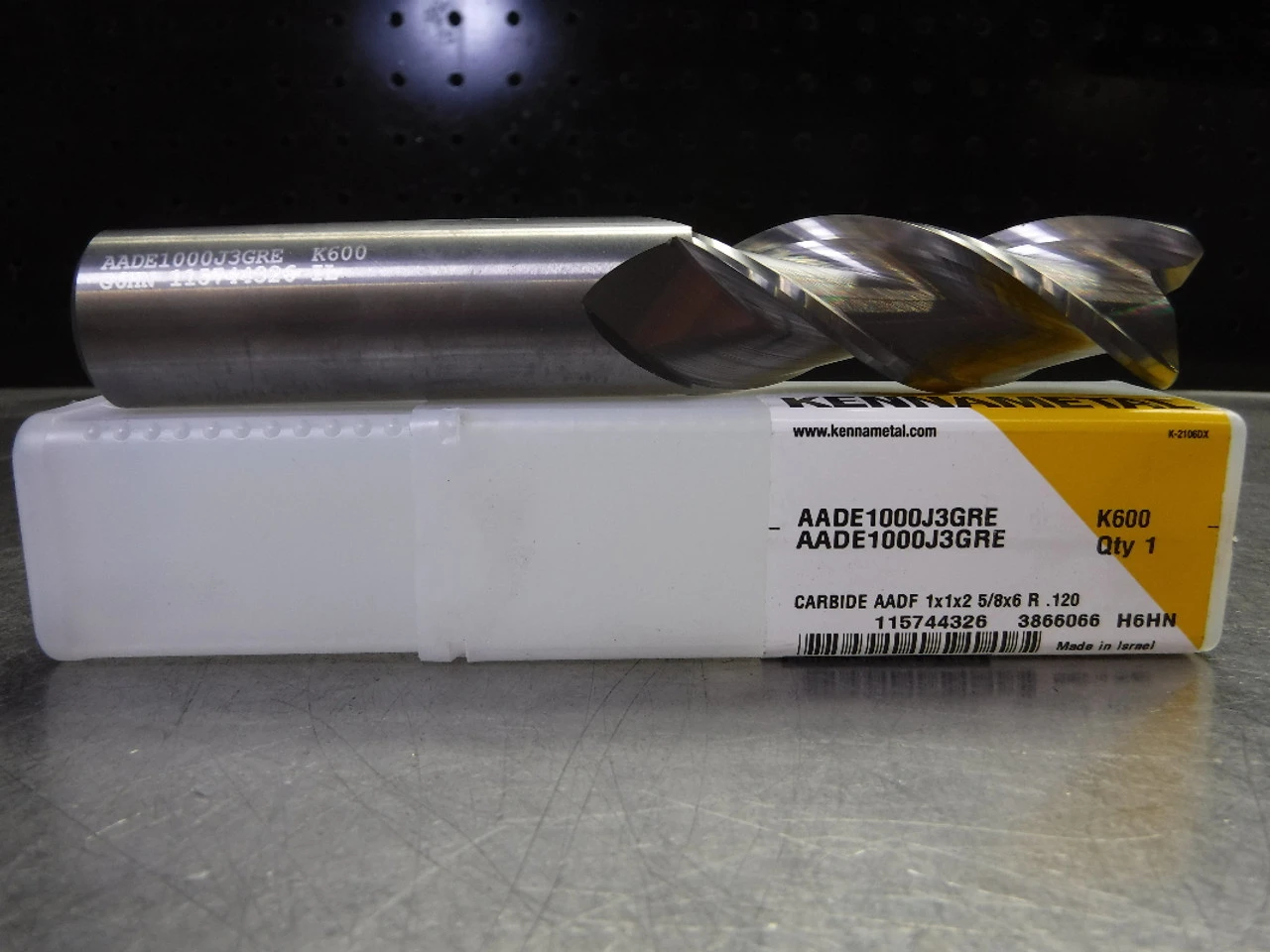 Kennametal 1" HP Carbide Endmill 3 FL for Aluminum AADE1000J3GRE K600 (LOC474)