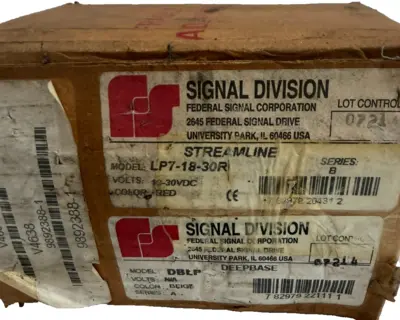 NEW FEDERAL SIGNAL LP7 STREAMLINE SOUNDER STROBE 18-30 VDC SER.B LP7-18-30R