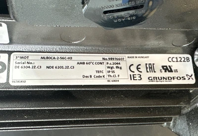 NEW Grundfos TP50-160/2A-G-A-BUBE-GX2