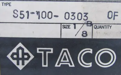 NEW TACO S51-100-0303 AIR LIMITER PRESSURE SWITCH S511000303