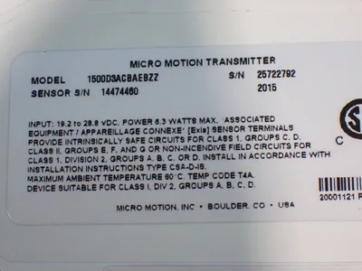Used EMERSON 1500D3ACBAEBZZ Flowmeters Ohio US | HGR 24 #1133451