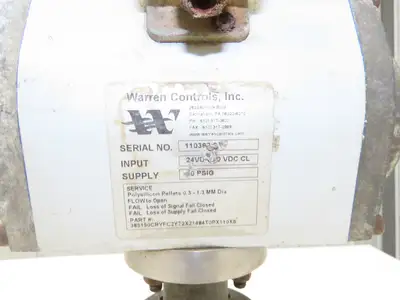 Warren Controls 1.5" CW-12MW  Ball Valve Flanged w/Pneumatic Actuator