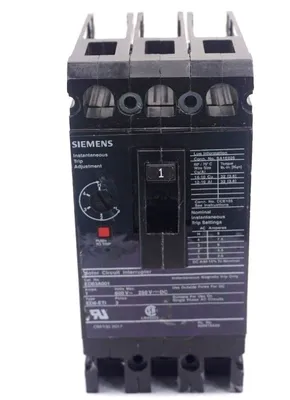 USED SIEMENS ED63A001 CIRCUIT BREAKER 1A 600V
