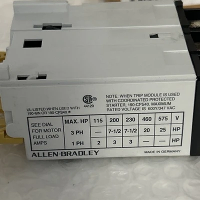 NEW ALLEN BRADLEY 190-p250