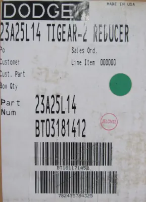 NEW DODGE 23A25L14 GEAR REDUCER 25:1