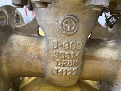 Newco 13HC8M4 3” 300 Threaded Gate Valve w/ Adjustable Babbit Sp