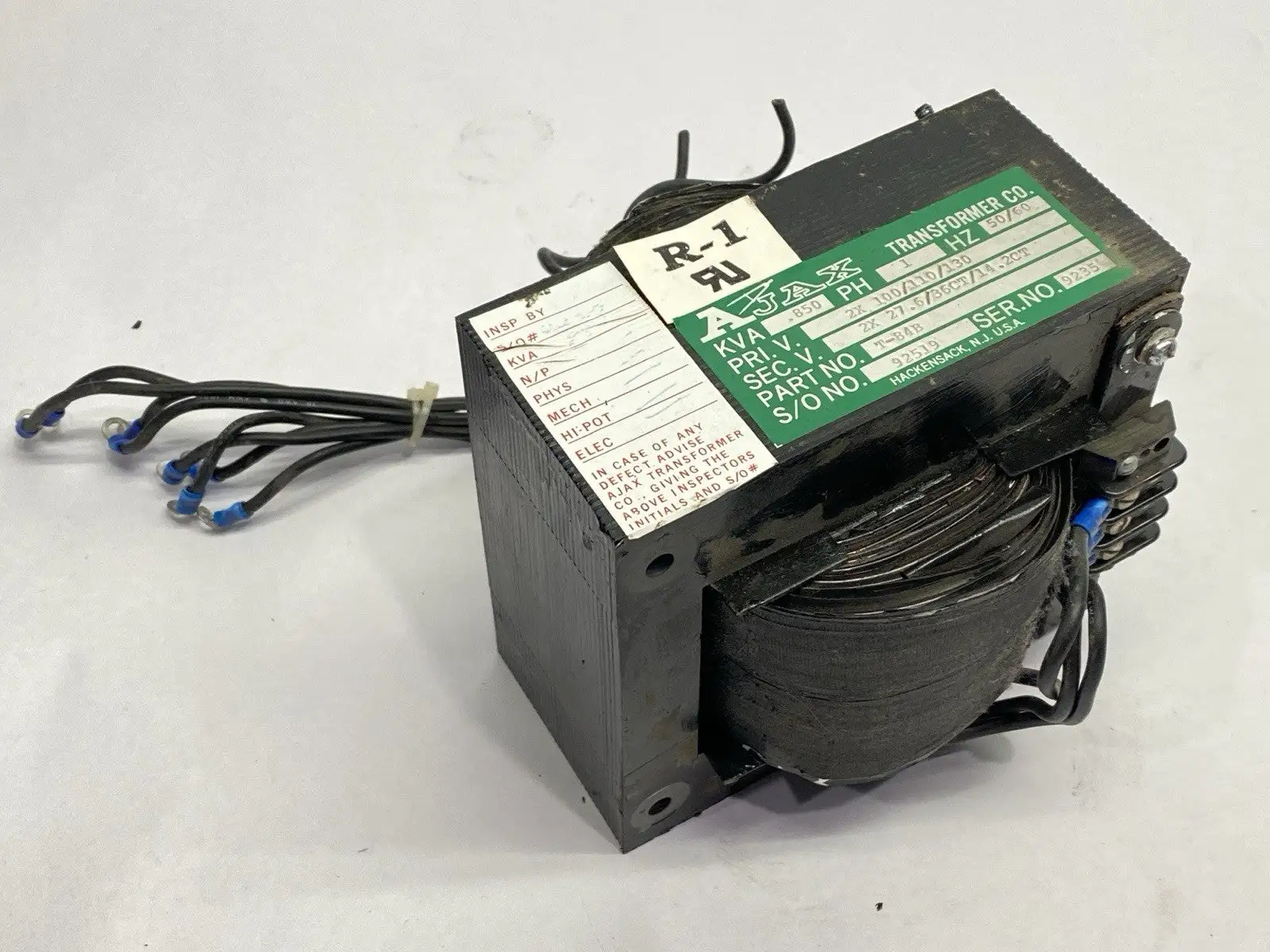 USED AJAX TRANSFORMER TRANSFORMER 100/110/130V PRIMARY 27.6/36CT/14.2CT SECOND