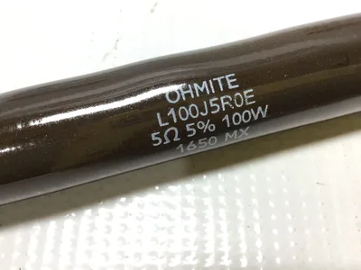 Ohmite L100J5R0E Resistor 5 OHMS Vit 5% 100W 1650MX (Lot of 2)