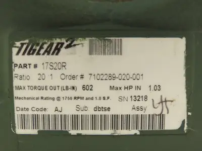 Used DODGE TIGEAR _UNKNOWN_ Speed Reducers Indiana US | Arrow Industrial #1409239