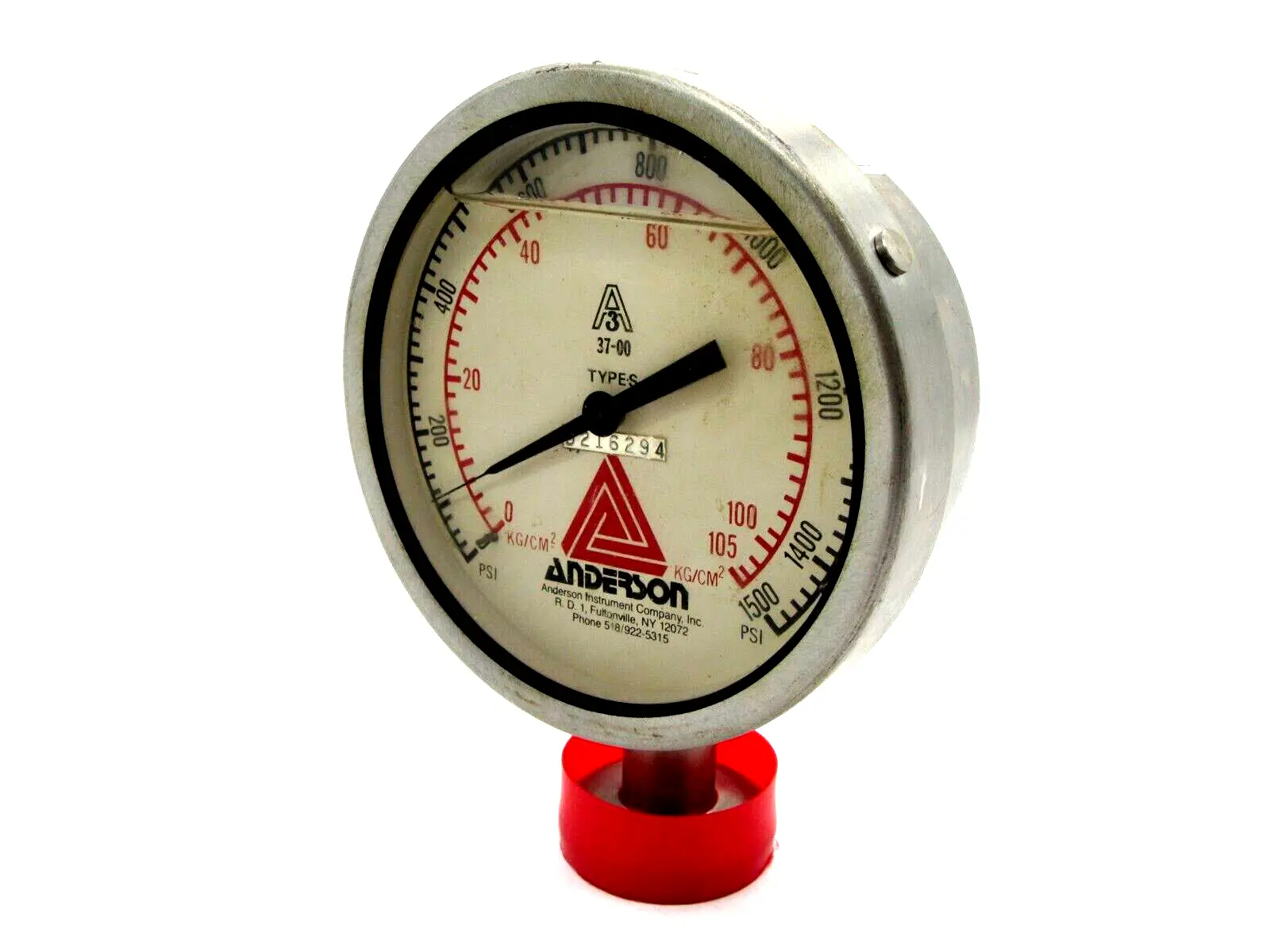 NEW ANDERSON A3 37-00 PRESSURE GAUGE 0-1500 PSI TYPE S A3 3700
